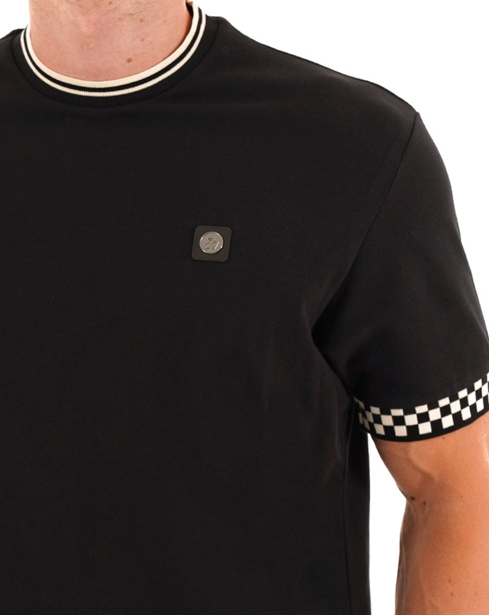 Trojan Cheq Cuff T-Shirt Schwarz