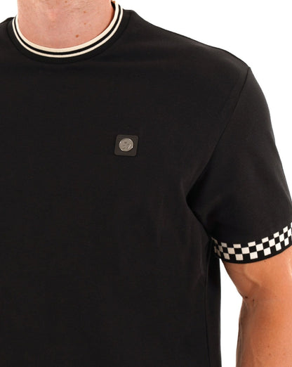 Trojan Cheq Cuff T-Shirt Schwarz