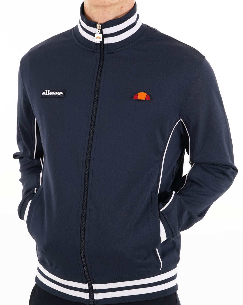 Ellesse – Milan Trainingsjacke – Marineblau/Weiß
