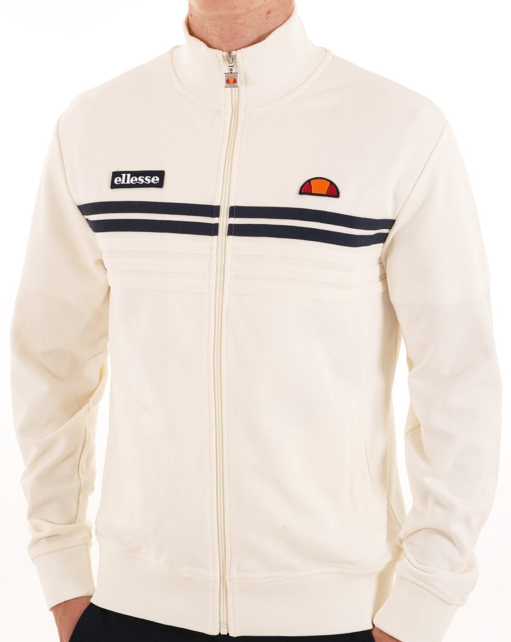 Ellesse 5-Streifen-Trainingsverdeck, Off-White