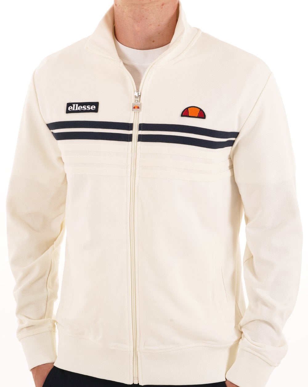 Ellesse 5-Streifen-Trainingsverdeck, Off-White