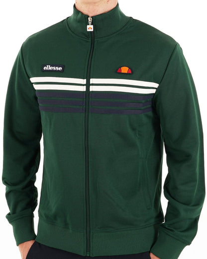 Ellesse 5-Streifen-Trainingsjacke Dunkelgrün