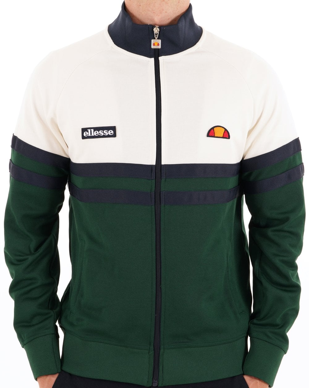 Ellesse Rimini Track Top Off White Green