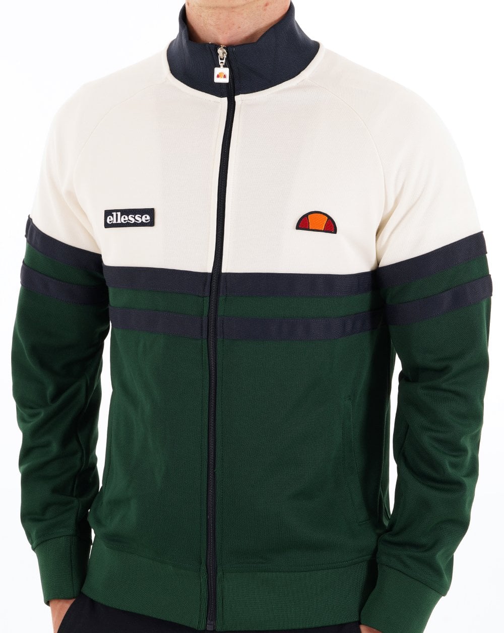 Ellesse Rimini Track Top Off White Green