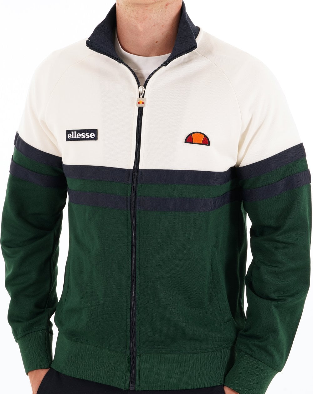 Ellesse Rimini Track Top Off White Green