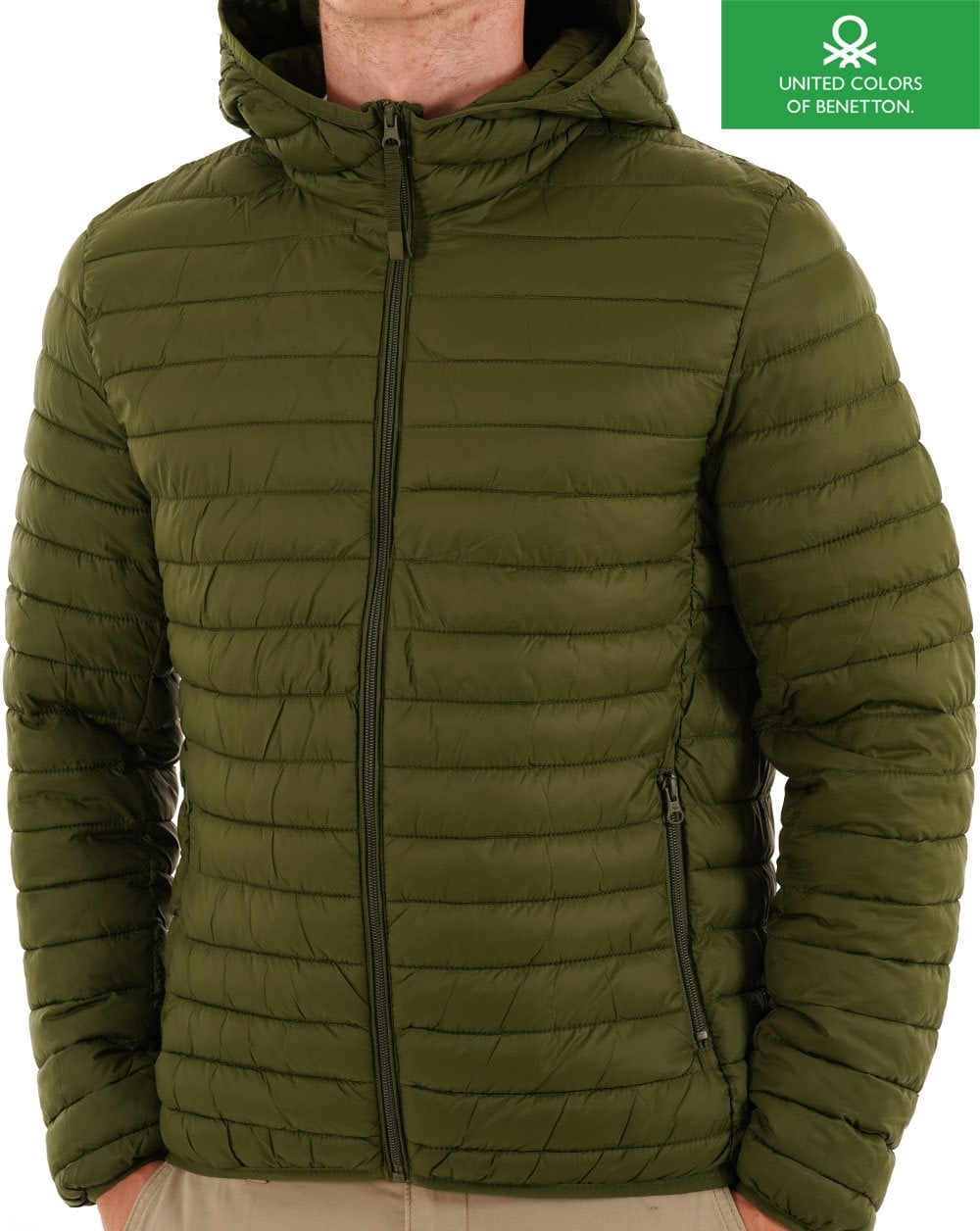 Benetton Steppjacke Dunkelwald