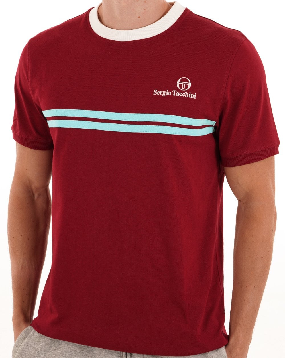 Sergio Tacchini Neues Supermac T-Shirt Rhabarber