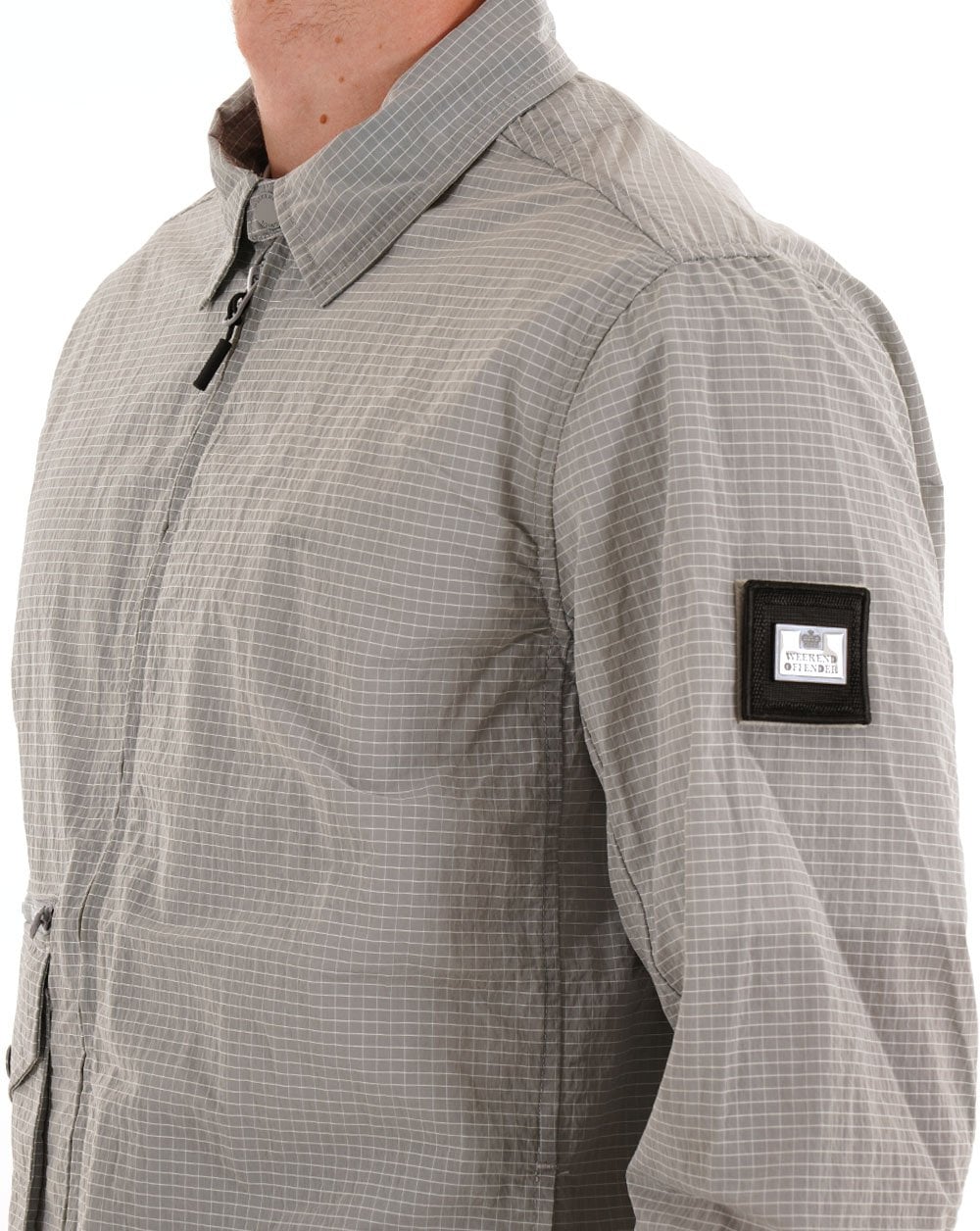 Weekend Offender Vinnie Overshirt Silbergrau