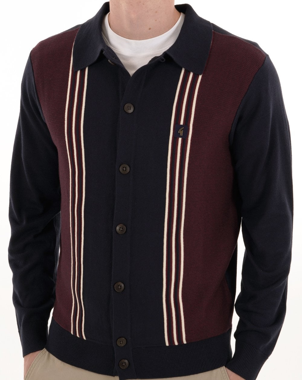 Gabicci Vintage Hanson Strickjacke, Strick, Marineblau, Mulberry