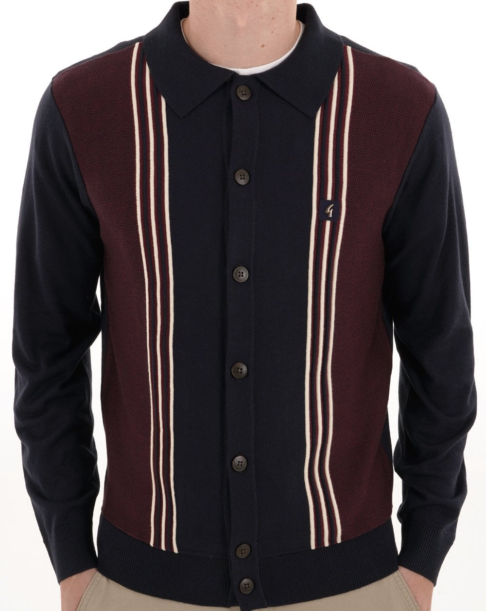 Gabicci Vintage Hanson Strickjacke, Strick, Marineblau, Mulberry
