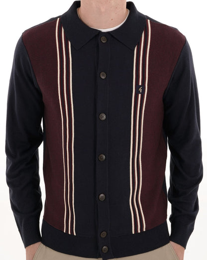 Gabicci Vintage Hanson Strickjacke, Strick, Marineblau, Mulberry