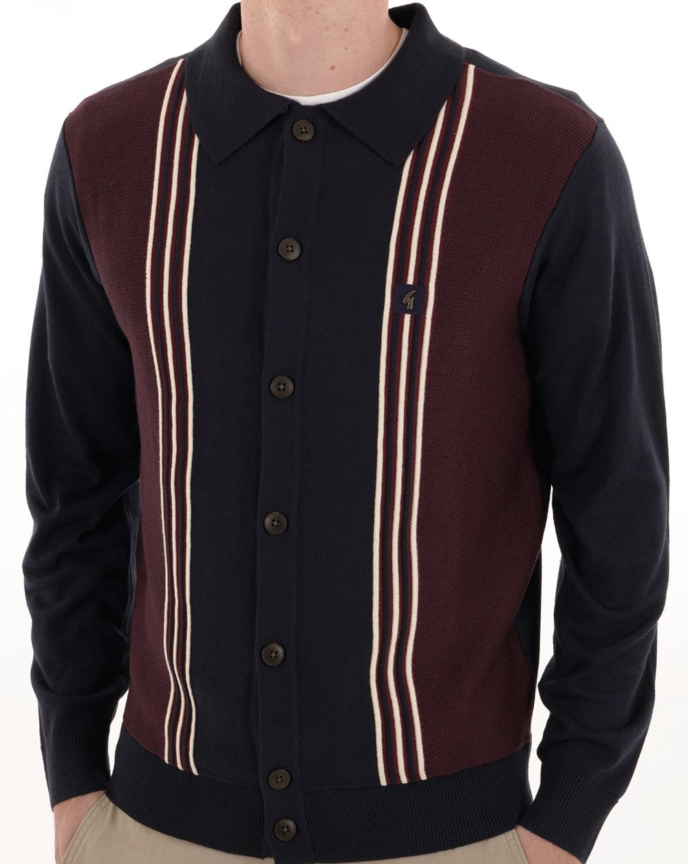 Gabicci Vintage Hanson Strickjacke, Strick, Marineblau, Mulberry