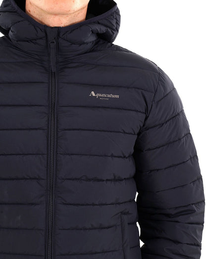 Aquascutum Kapuzenjacke, 100 g/m², Marineblau