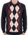 Gabicci Vintage Argyle Diamond Knit Polo Navy