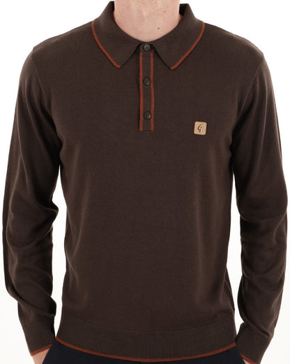 Gabicci Vintage Lineker Strickpolo Clove