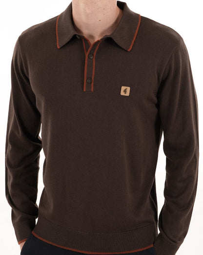 Gabicci Vintage Lineker Strickpolo Clove
