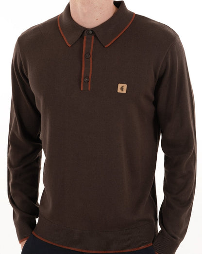 Gabicci Vintage Lineker Strickpolo Clove