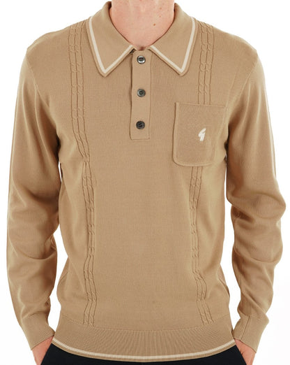 Gabicci Vintage Ned Archive Polo Muskatnuss