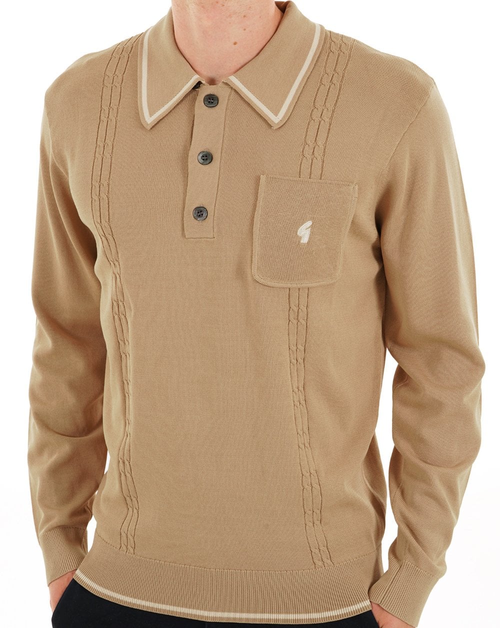 Gabicci Vintage Ned Archive Polo Muskatnuss