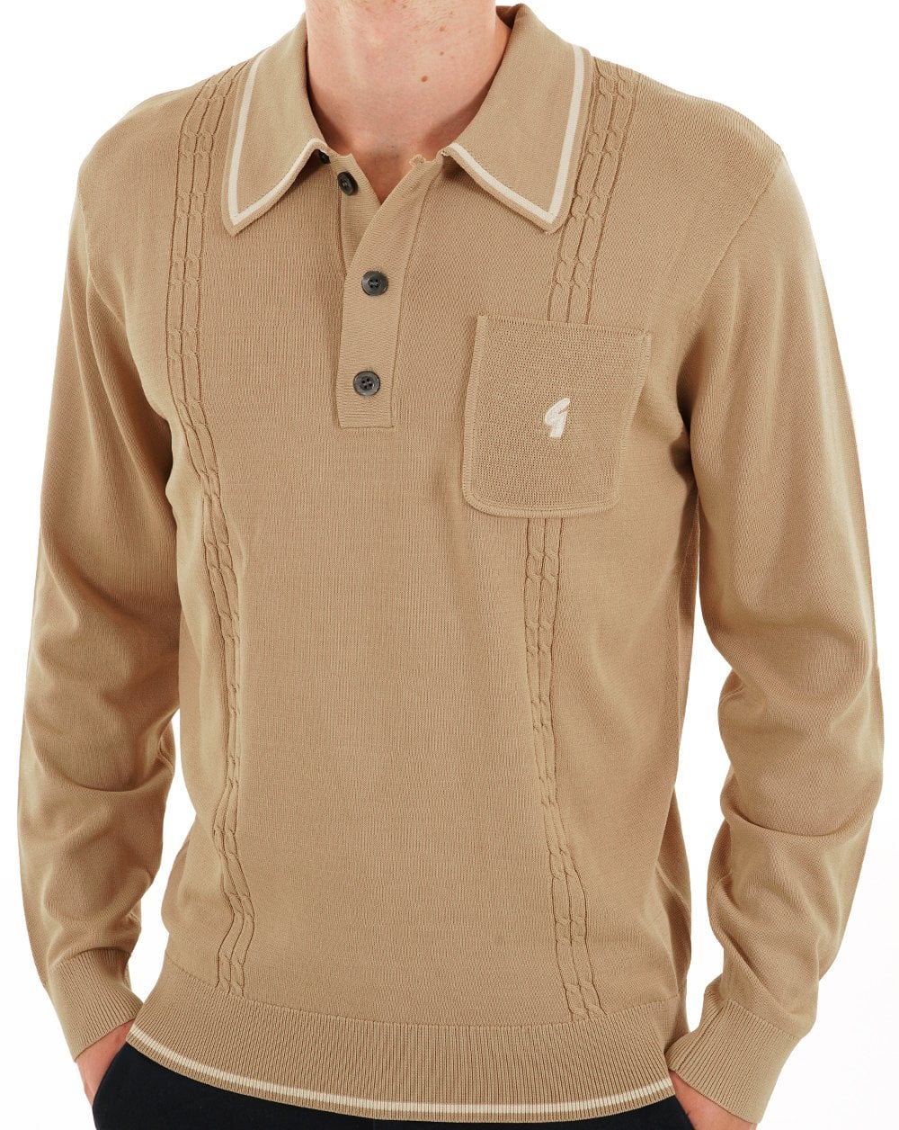 Gabicci Vintage Ned Archive Polo Muskatnuss