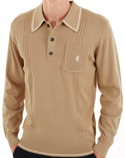 Gabicci Vintage Ned Archive Polo Muskatnuss