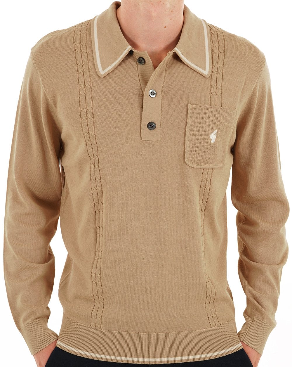 Gabicci Vintage Ned Archive Polo Muskatnuss