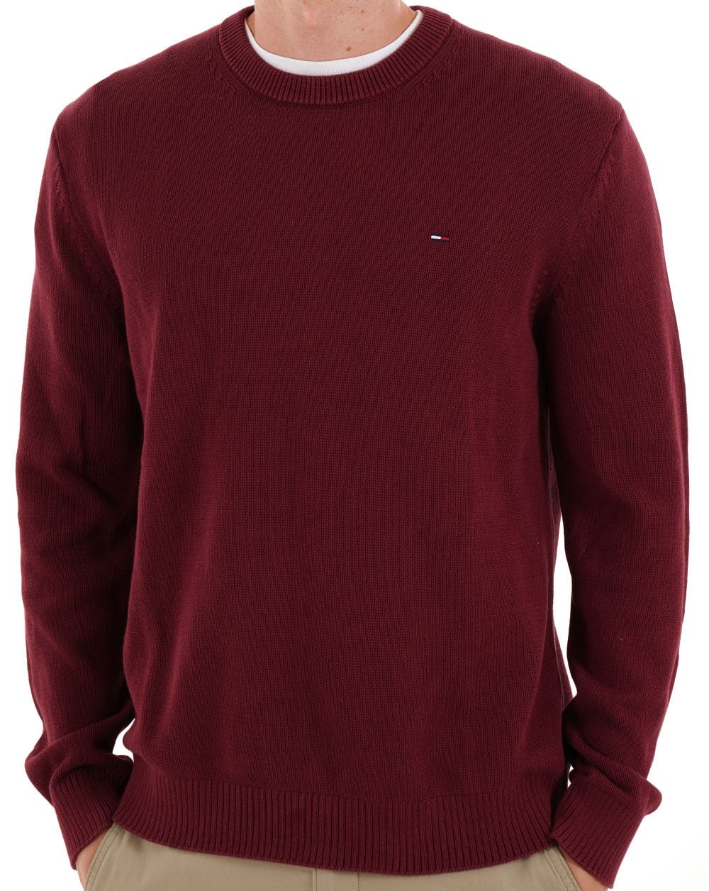 Tommy Jeans Essential Crew Pullover Rotwein