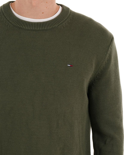 Tommy Jeans Essential Crew Pullover in Zinngrün