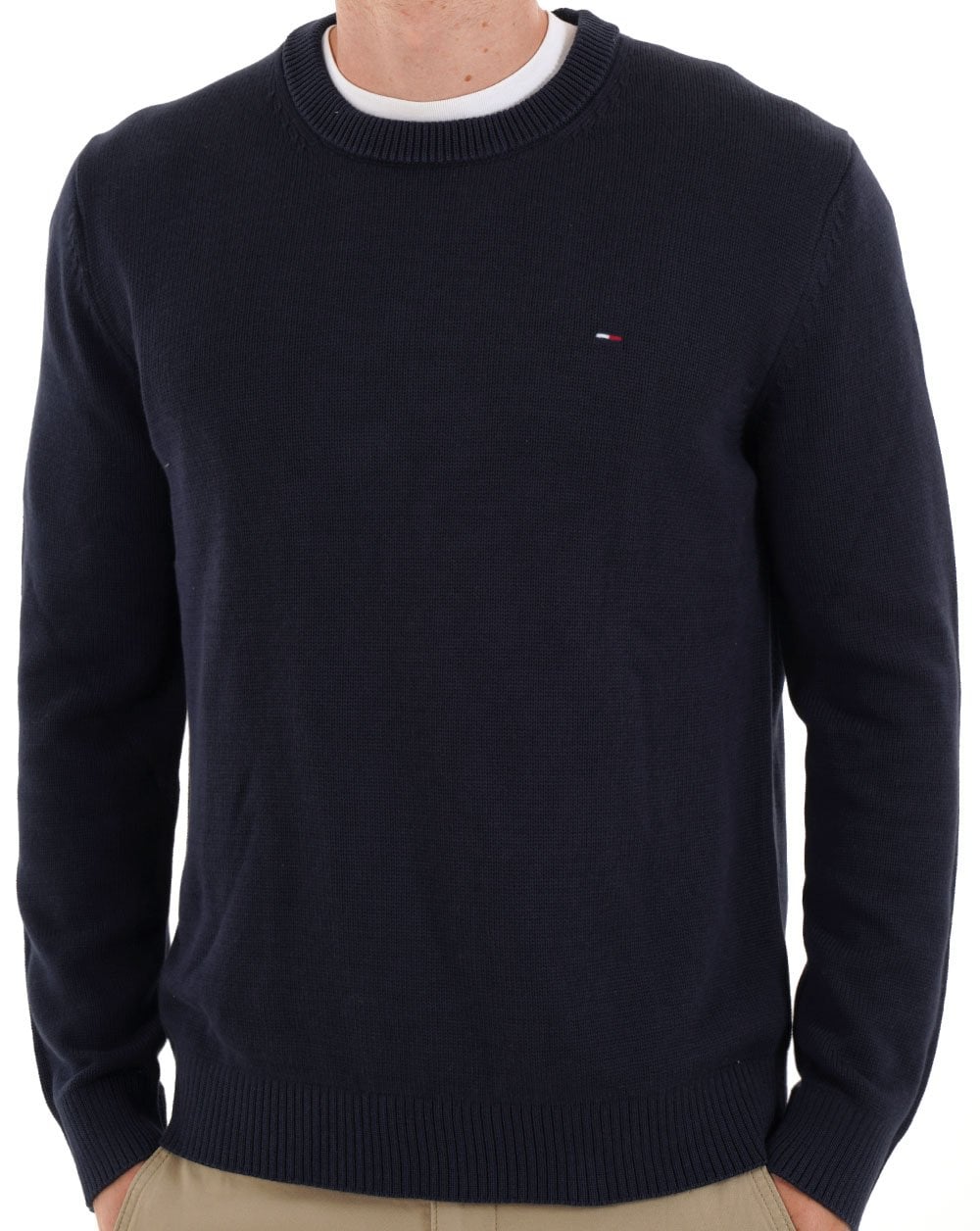 Tommy Jeans Essential Rundhalspullover Dunkelblau