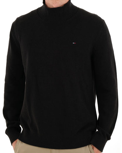 Tommy Jeans Essential Rollkragenpullover Schwarz