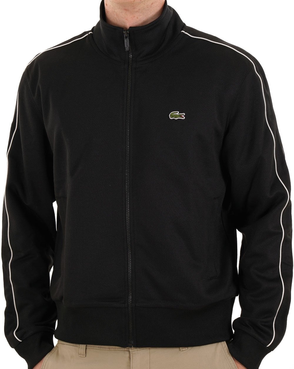 Lacoste Paris Piqué Trainingsjacke Schwarz