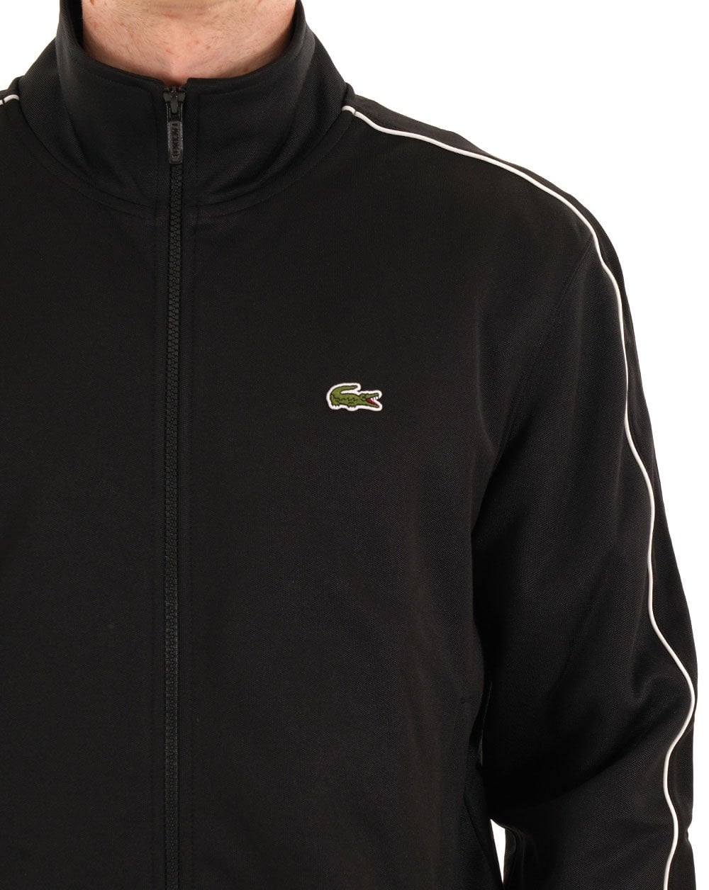 Lacoste Paris Piqué Trainingsjacke Schwarz