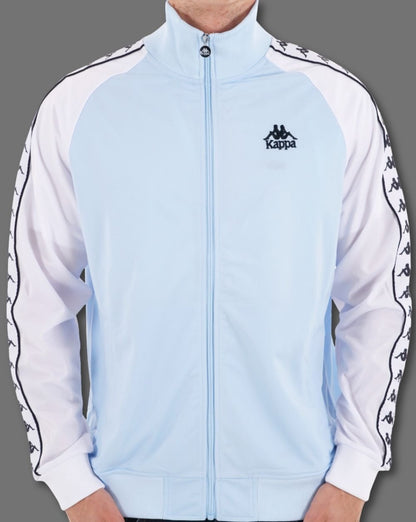 Kappa Uriah Trainingsjacke, Himmelblau/Weiß