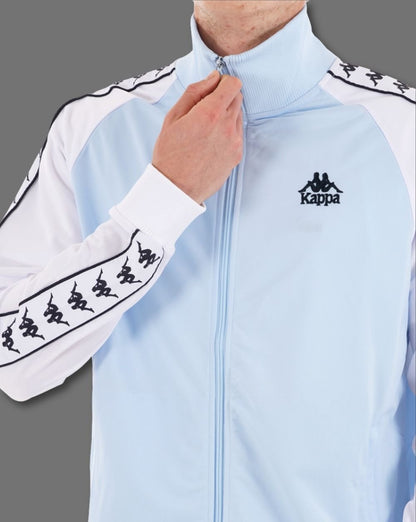 Kappa Uriah Trainingsjacke, Himmelblau/Weiß