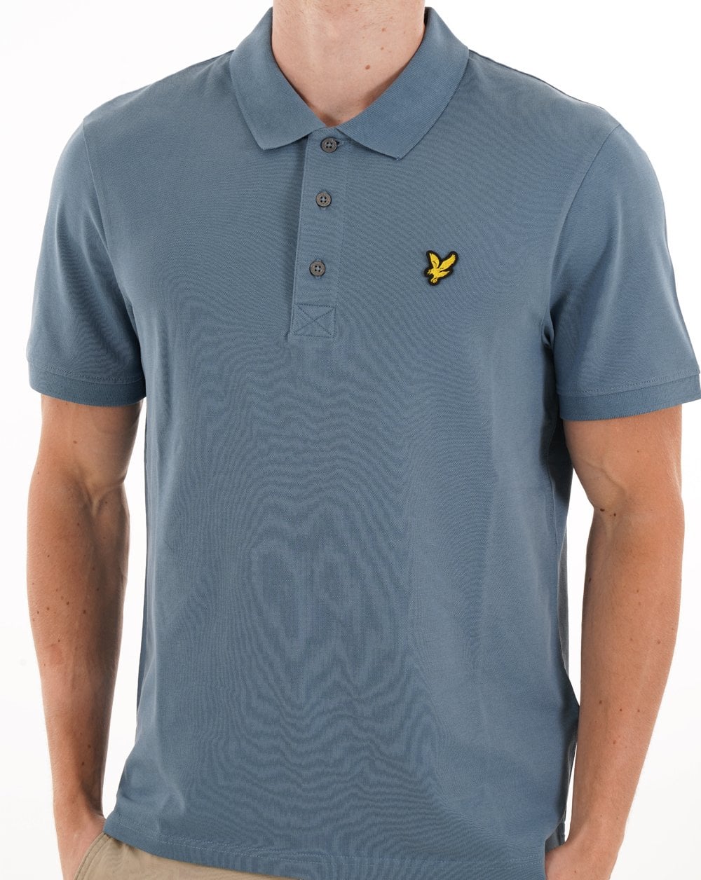 Lyle & Scott Poloshirt, einfarbig, Ozeanblau