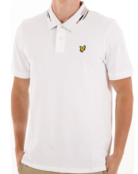 Lyle And Scott Lyle & Scott Poloshirt mit Streifen und Zierstreifen, Weiß