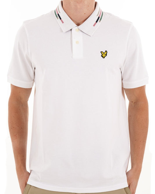Lyle And Scott Lyle & Scott Poloshirt mit Streifen und Zierstreifen, Weiß