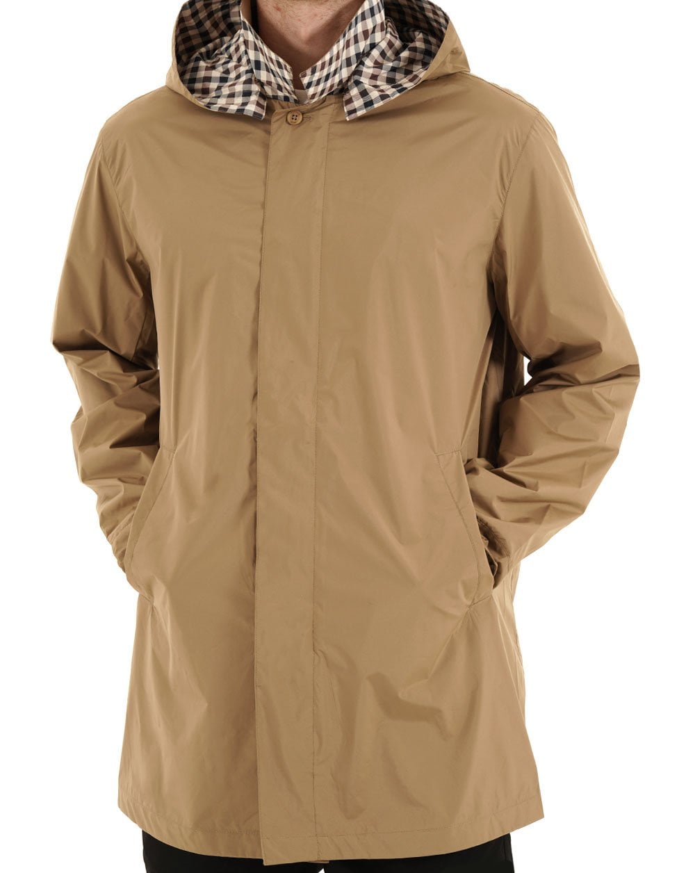 Aquascutum Packable Trench Coat Khaki