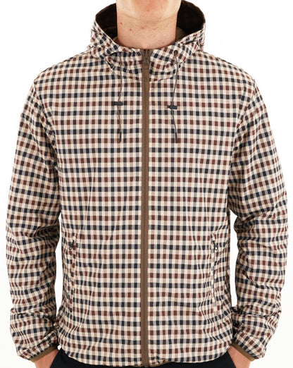 Aquascutum Wendejacke mit Kapuze im Matrosenstil, Armeegrün