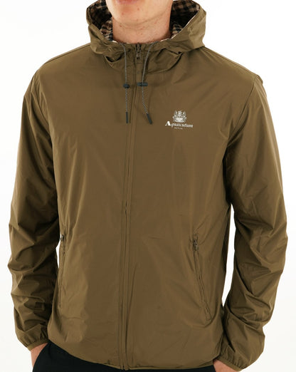 Aquascutum Wendejacke mit Kapuze im Matrosenstil, Armeegrün