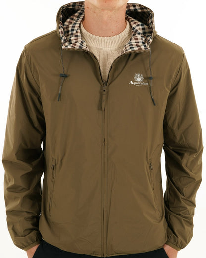 Aquascutum Wendejacke mit Kapuze im Matrosenstil, Armeegrün