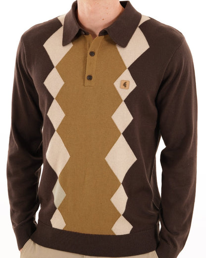 Gabicci Vintage Bond Argyle Strickpolo