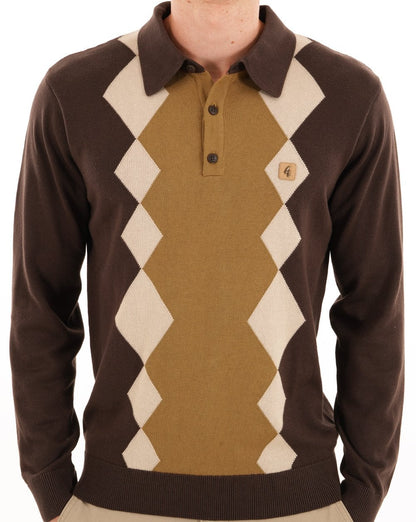Gabicci Vintage Bond Argyle Strickpolo