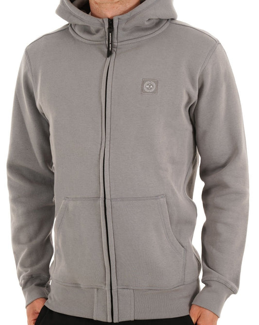 Marshall Artist Marchio Kapuzenpullover mit durchgehendem Reißverschluss, Monument Grey