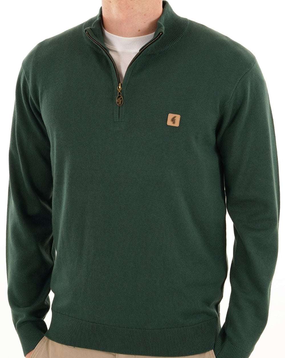 Gabicci Vintage Naxton 1/4 Zip Strickpullover IVY Grün