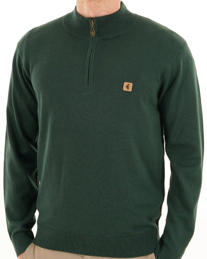 Gabicci Vintage Naxton 1/4 Zip Strickpullover IVY Grün