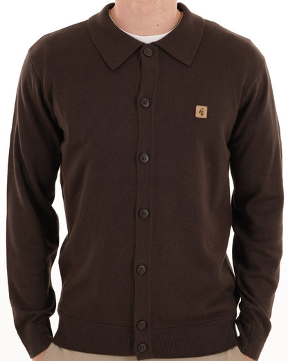 Gabicci Vintage Azima Vollknopf-Polo DK Braun
