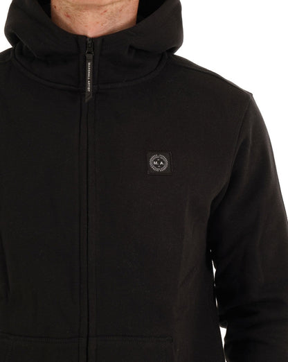 Marshall Artist Marchio Kapuzenpullover mit durchgehendem Reißverschluss, Schwarz