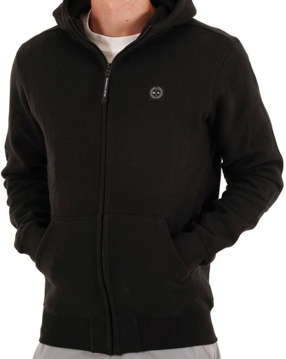 Marshall Artist Marchio Kapuzenpullover mit durchgehendem Reißverschluss, Schwarz