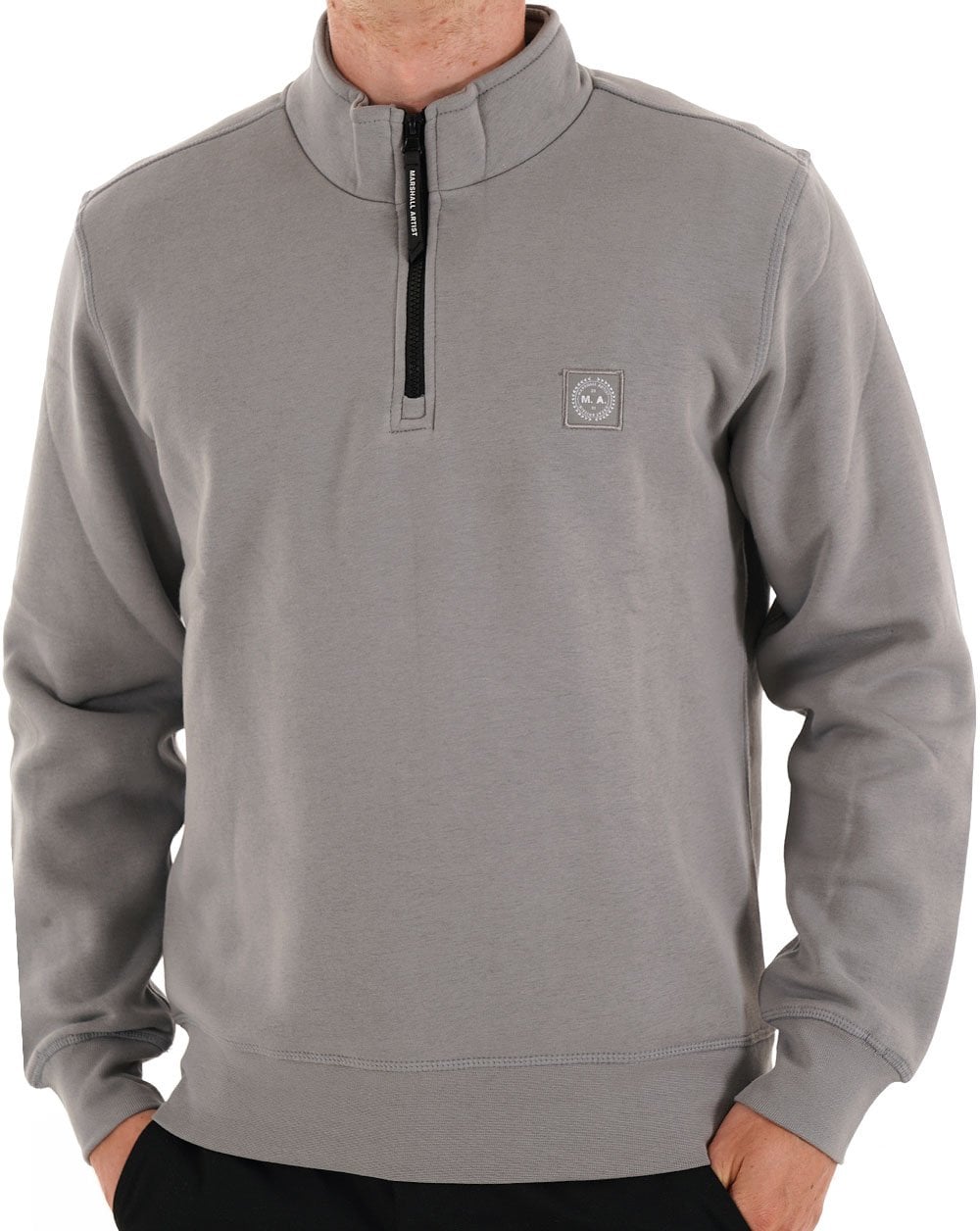 Marshall Artist Marchio 1/4 Zip Sweatshirt Monument Grey